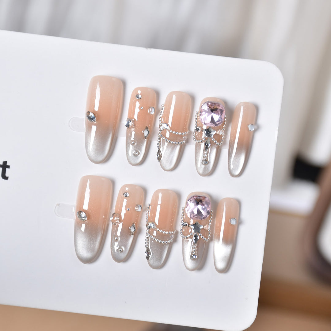 Luxury Rhinestone-Embellished Nail Art Extensions Stornfield