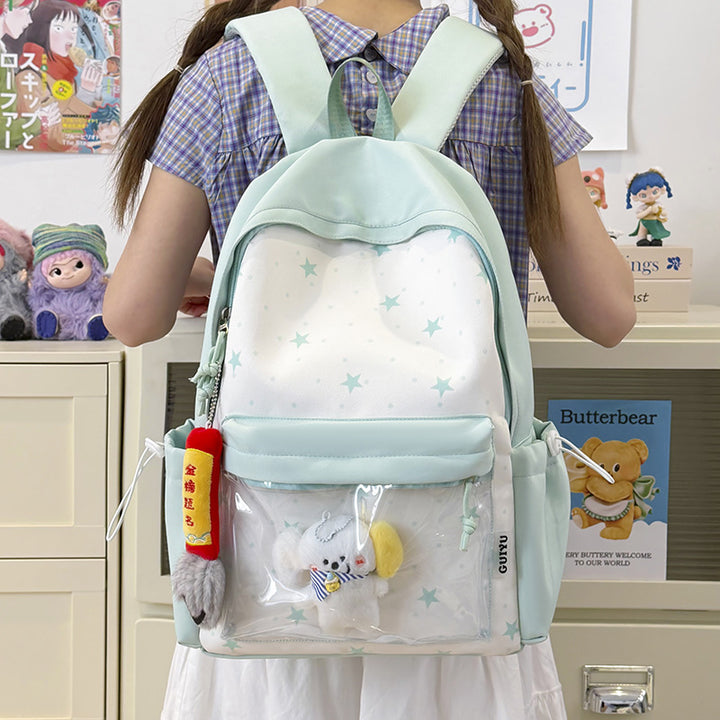 Fun-Themed Star Pattern Backpack Stornfield