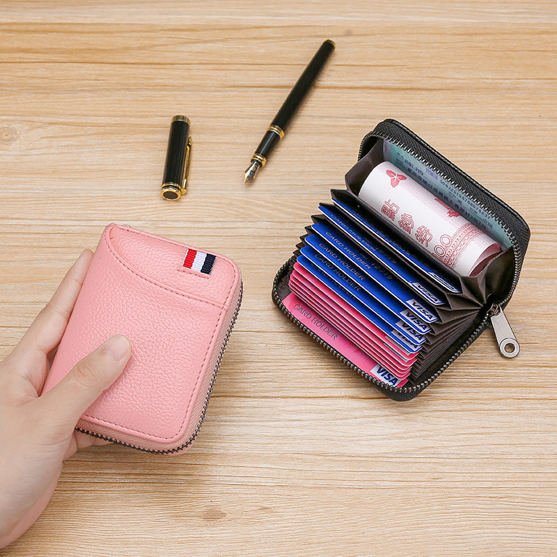 Premium Leather Zippered Cardholder