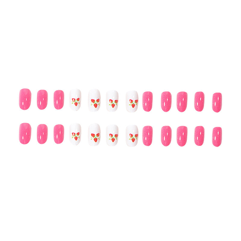 Strawberry-Themed Press-On Nail Art Set Stornfield