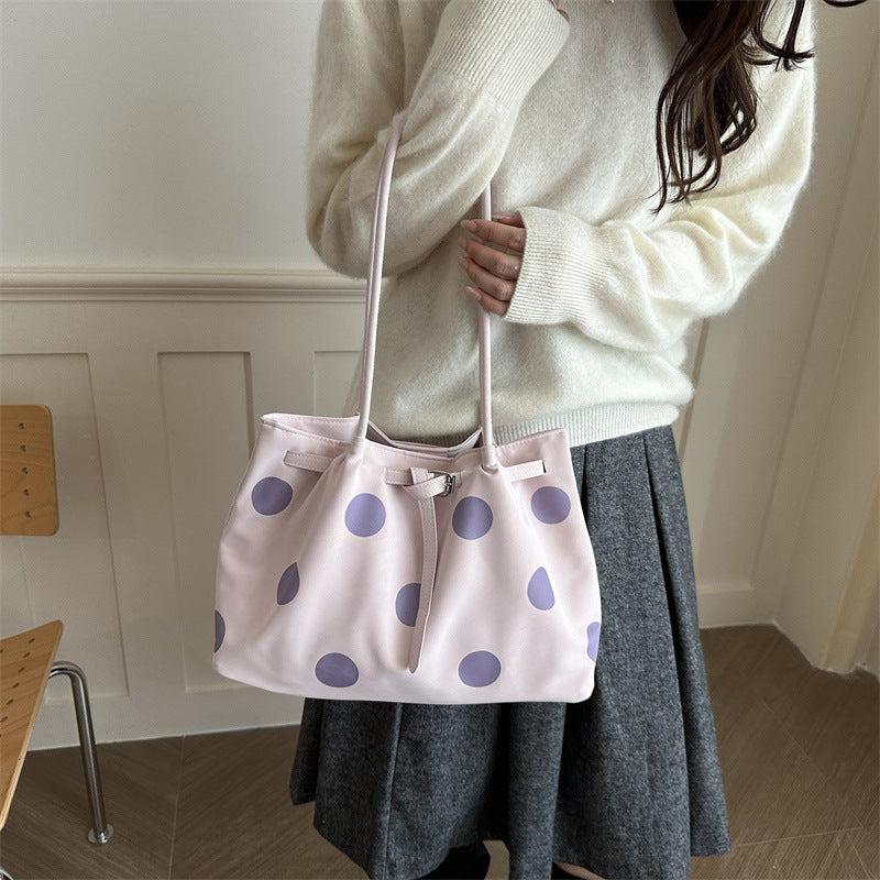 Stylish Polka Dot Patterned Tote Bag