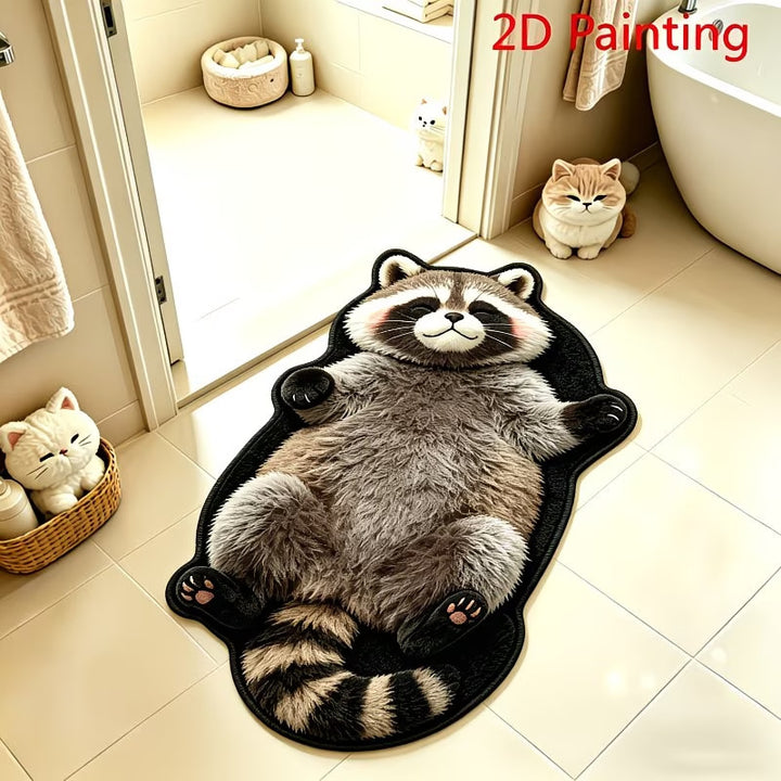 Cat-shaped Plush Rug