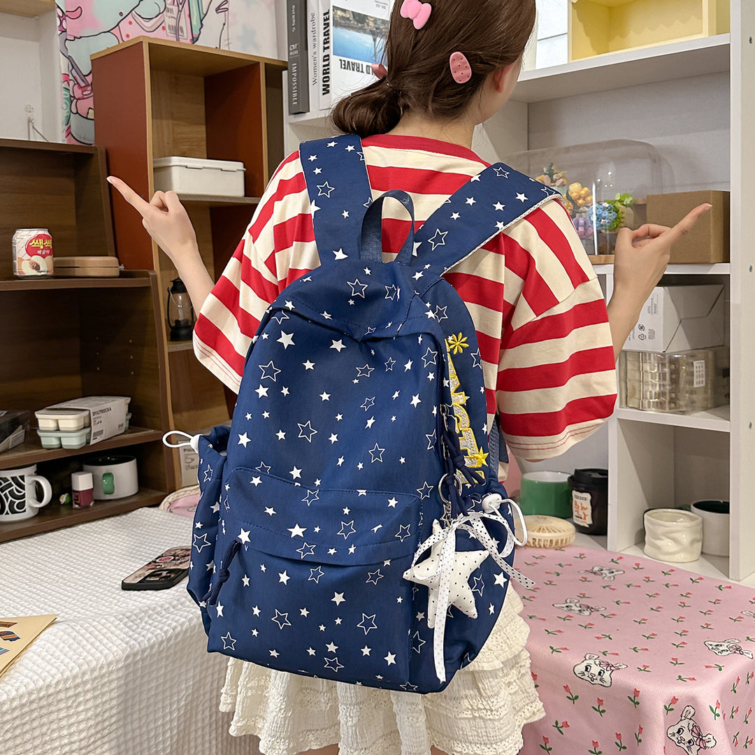Stylish Star-Embellished Backpack Stornfield