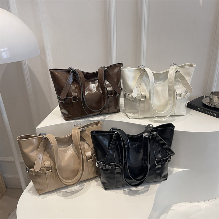 Stylish Faux Leather Shoulder Bag
