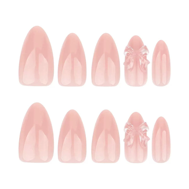 Elegant false nail tips with floral 3D embellishments Stornfield