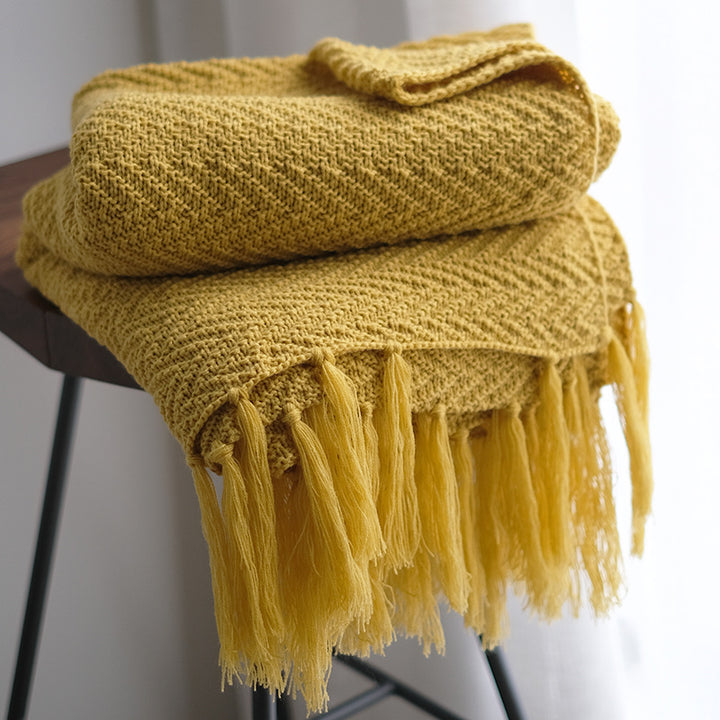 Cozy Knitted Throw Blanket