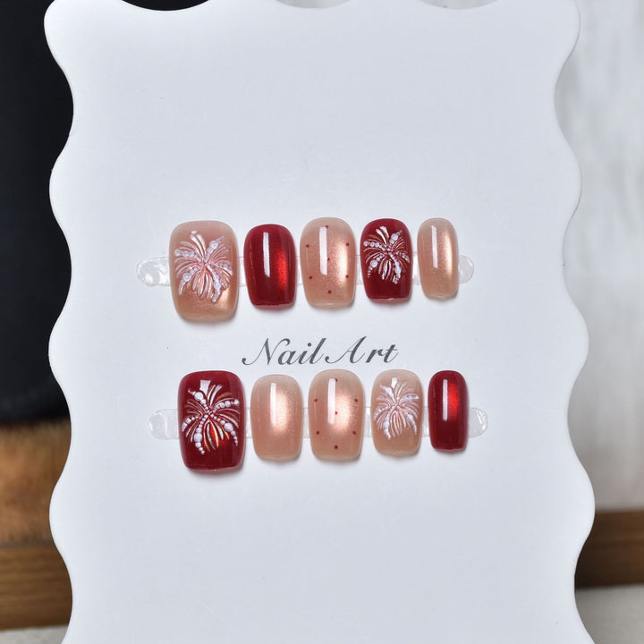 Artistic Press-On Nail Design Set Stornfield