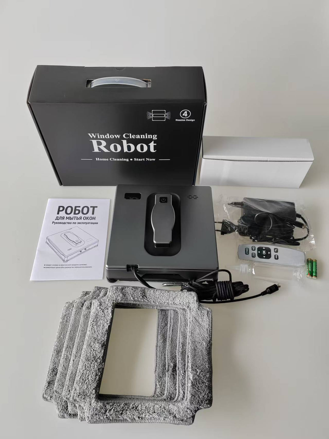 advanced robotic window cleaning system with remote control and safety tether Stornfield