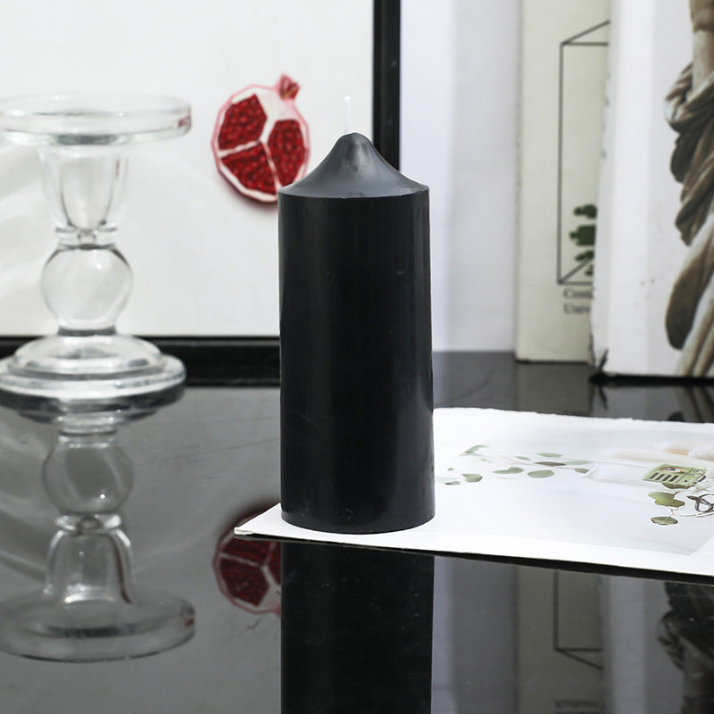 Hand-Poured Dome-Peak Sculptural Pillar Candle