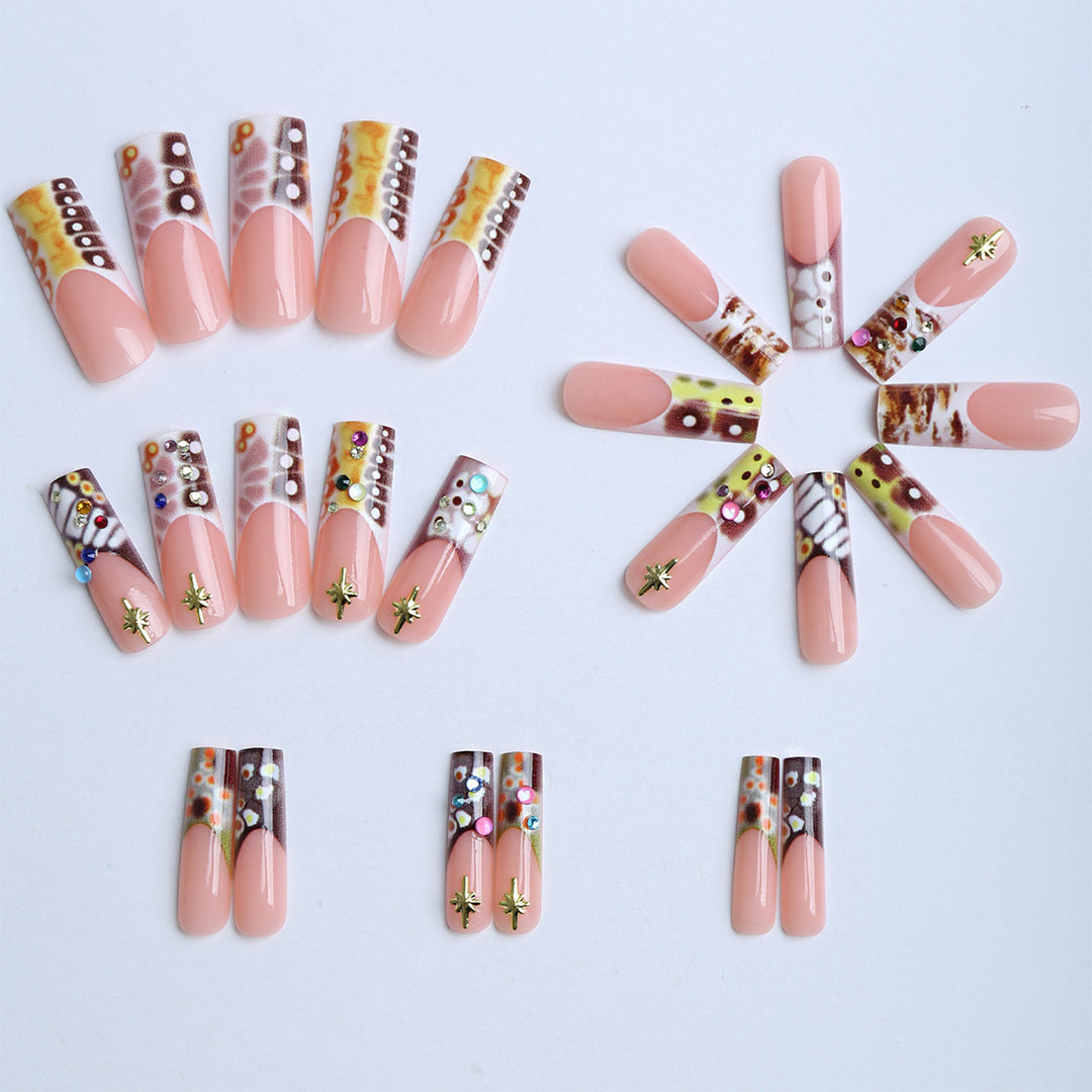 Stylish artificial nails with sparkling accents Stornfield