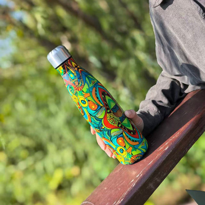 Unisex double-walled insulated bottle made of stainless steel with vacuum insulation and leak-proof screw cap Stornfield