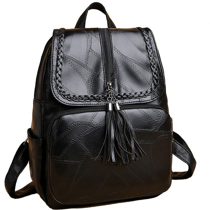 Chic Textured Leather Backpack Stornfield