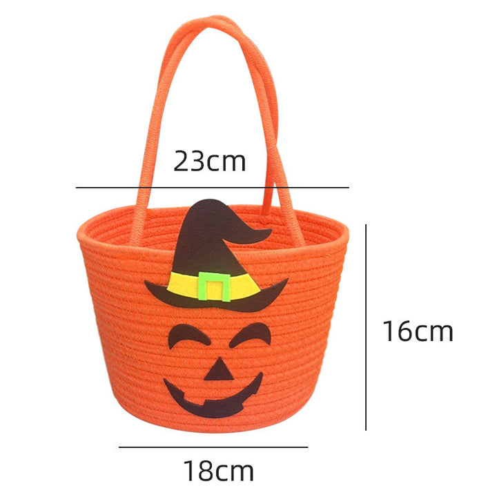 Women Halloween Basket with Wizard Hat Motif Stornfield