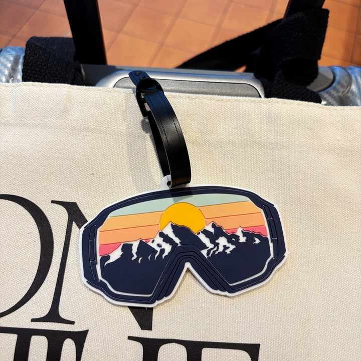Adventure-Themed Ski Goggles Luggage Tag Stornfield