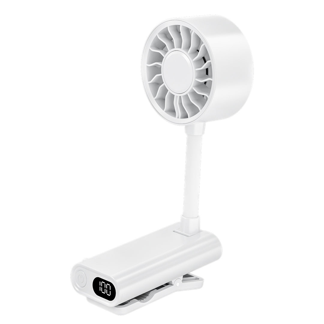 Women's portable mini fan with powerful battery and flexible mount Stornfield