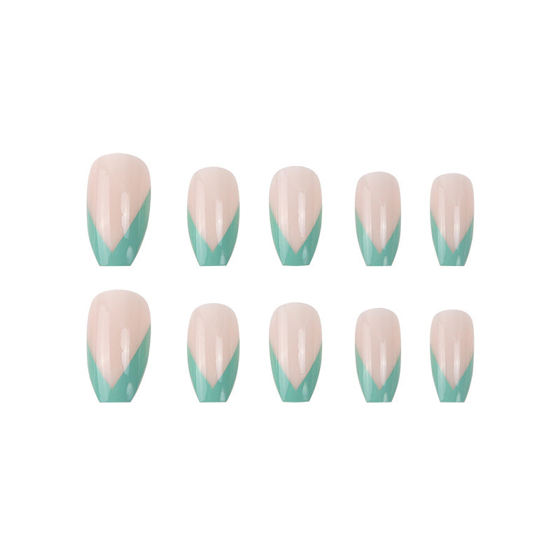Stylish French Tip Stiletto Press-On Nails Stornfield
