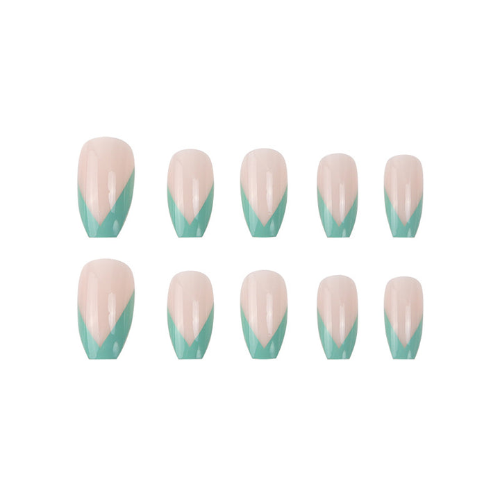 Stylish French Tip Stiletto Press-On Nails Stornfield