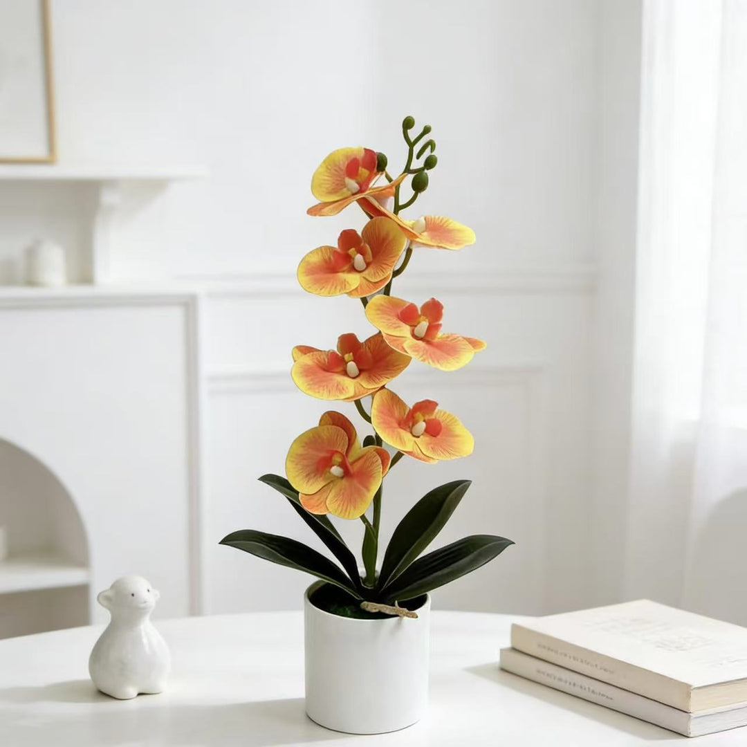 Lifelike Decorative Orchid Plant for Indoor Display