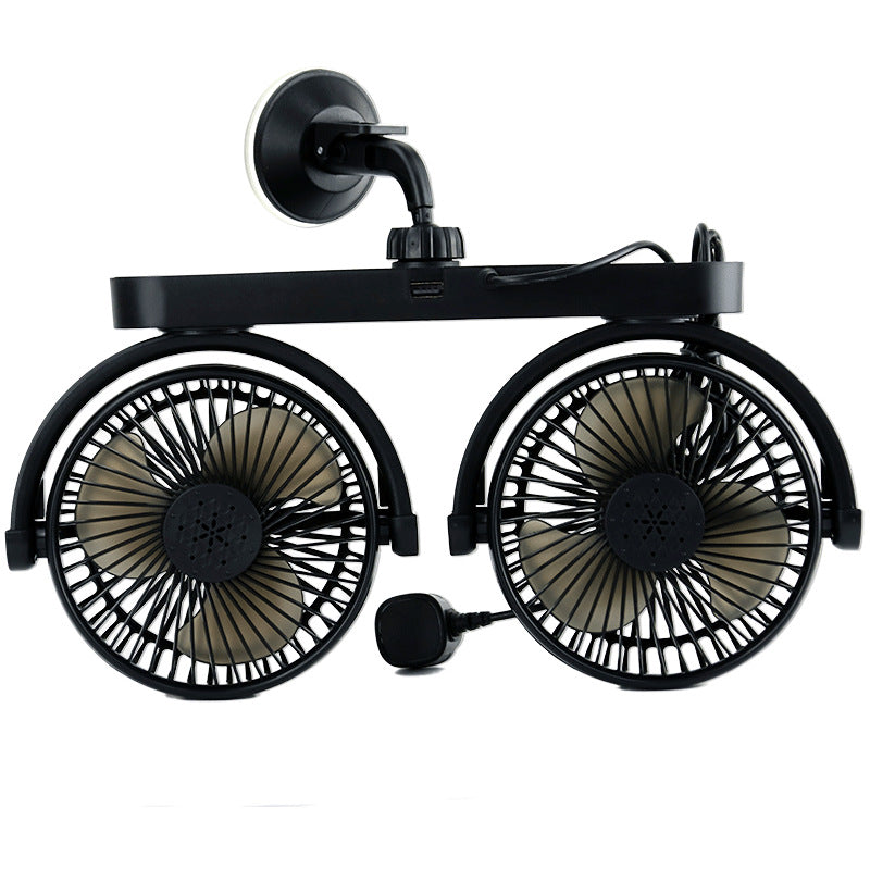 Dual-Head Suction Cup Car Cooling Fan Stornfield