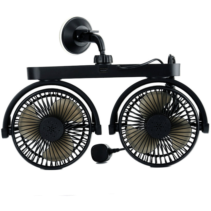 Dual-Head Suction Cup Car Cooling Fan Stornfield