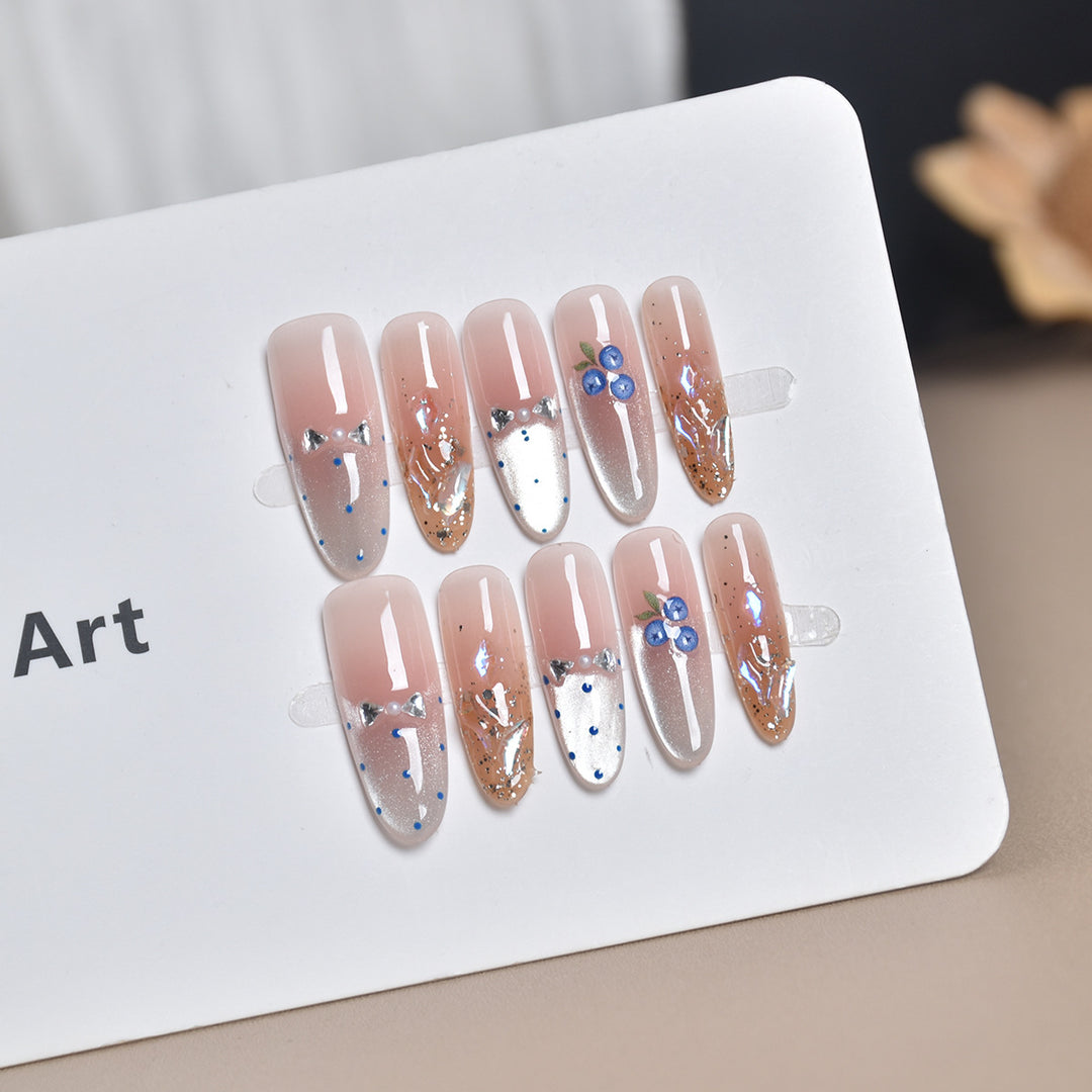 Decorative Glimmering Press-On Nail Art Set Stornfield