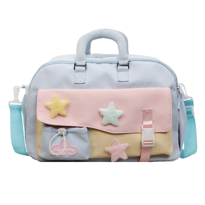 Fashionable Tote Bag With Colorful Applications Stornfield