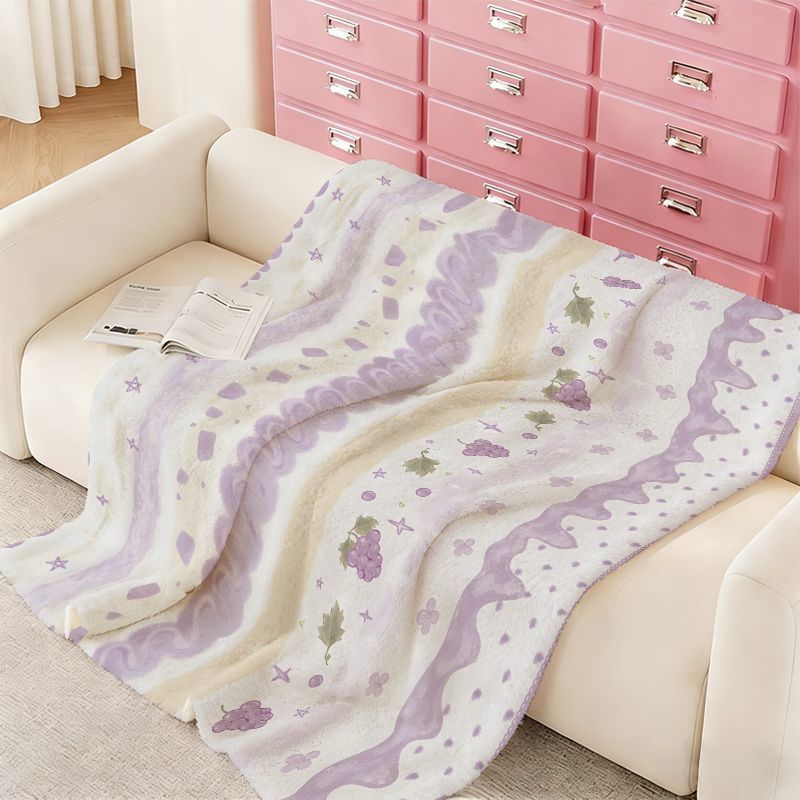 Soft Plush Floral Pattern Throw Blanket