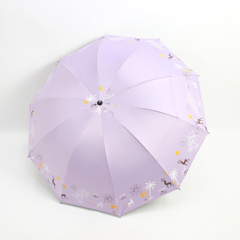 Women's Folding Umbrella with Animal Print Stornfield