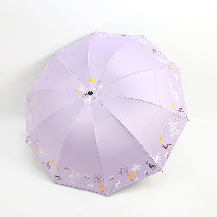 Women's Folding Umbrella with Animal Print Stornfield