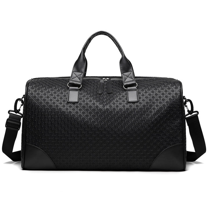 Luxury Woven Leather Weekend Duffle Bag Stornfield