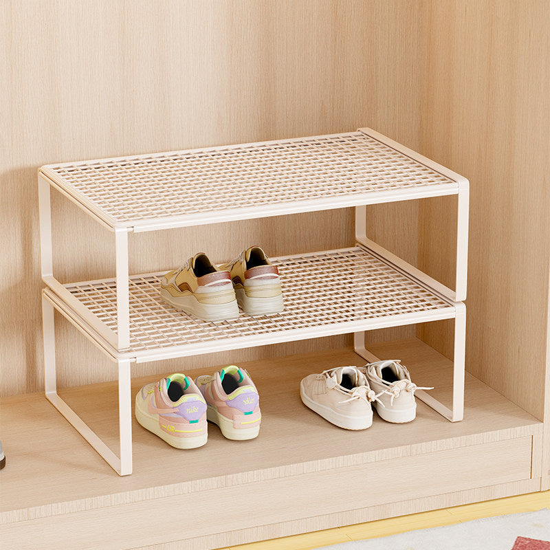 Adjustable Expandable Metal Shoe Shelf Organizer