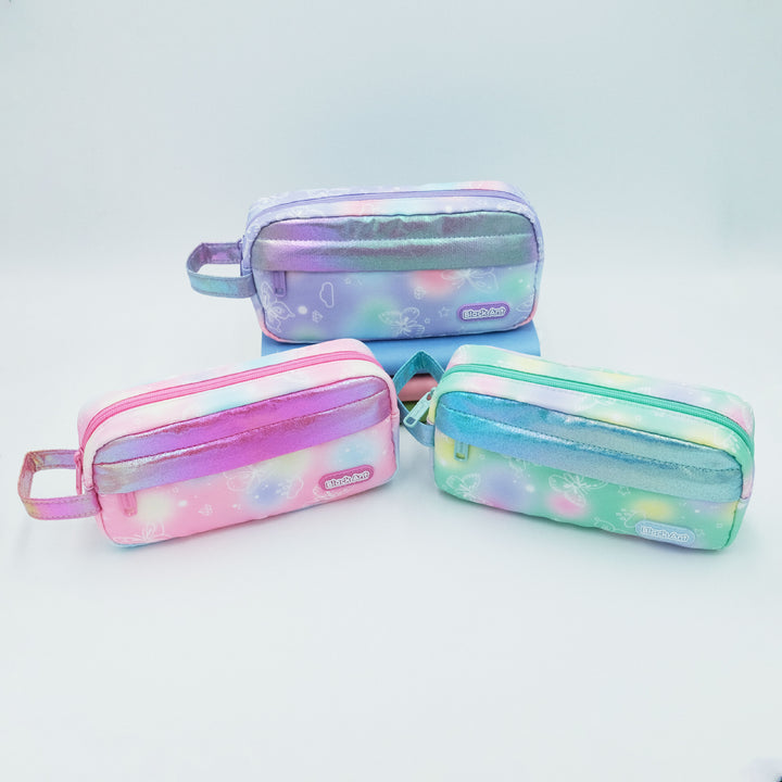 Colorful Butterfly Print Pencil Case