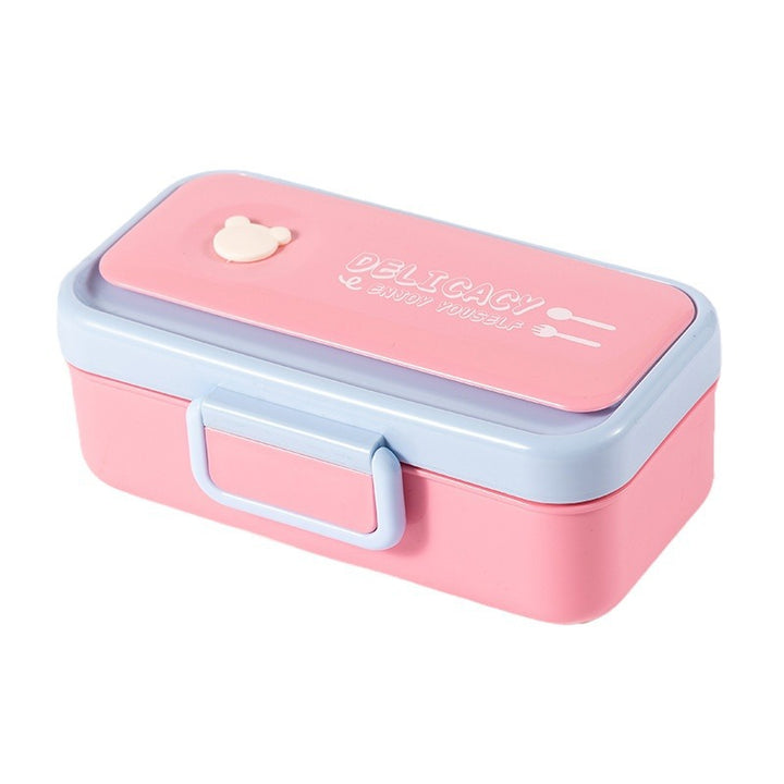 Multi-Layered Bento Lunch Box with Secure Closure