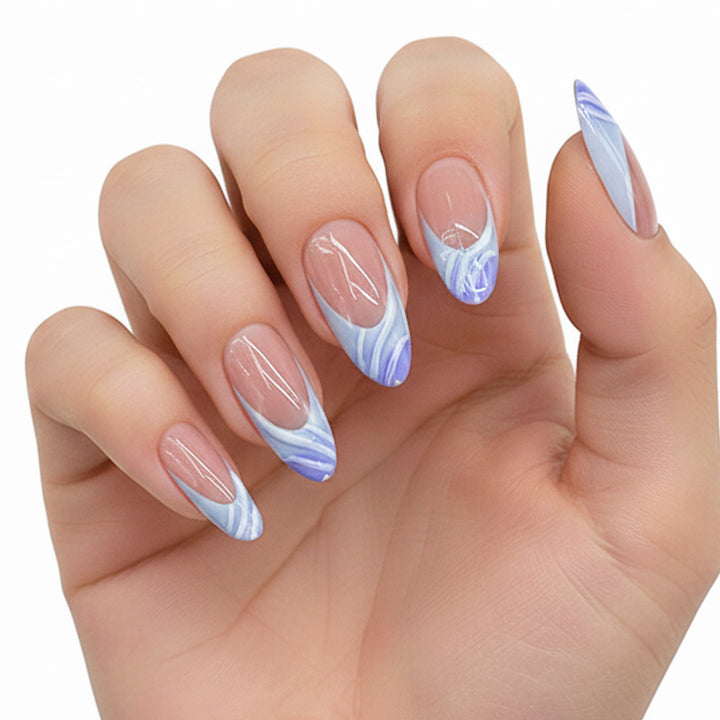 Artistic Watercolor Press-On Nail Set Stornfield