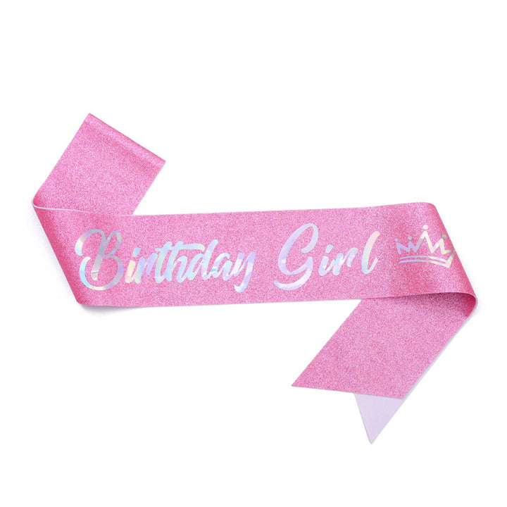Women's festive birthday sash with glitter Stornfield