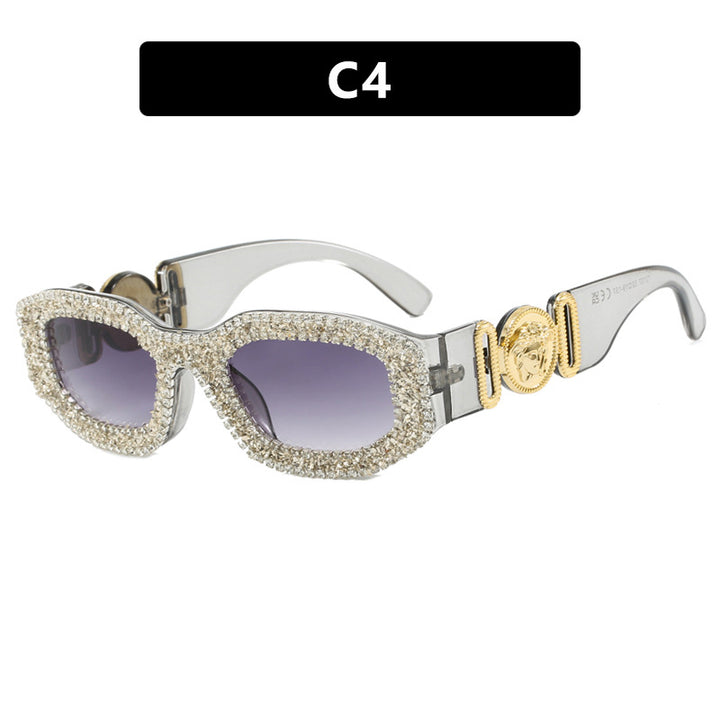 Women's extravagantly designed sunglasses with rhinestone-studded frame Stornfield