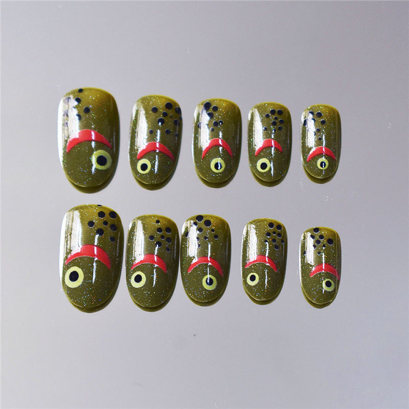 Artistic Fish-Themed Press-On Nails Stornfield