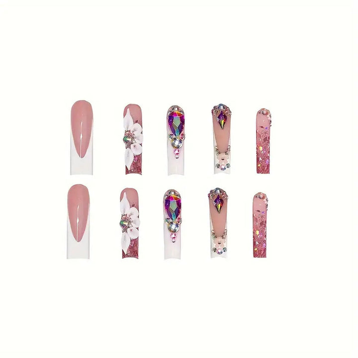 Glamorous Decorative Acrylic Press-On Nails Stornfield
