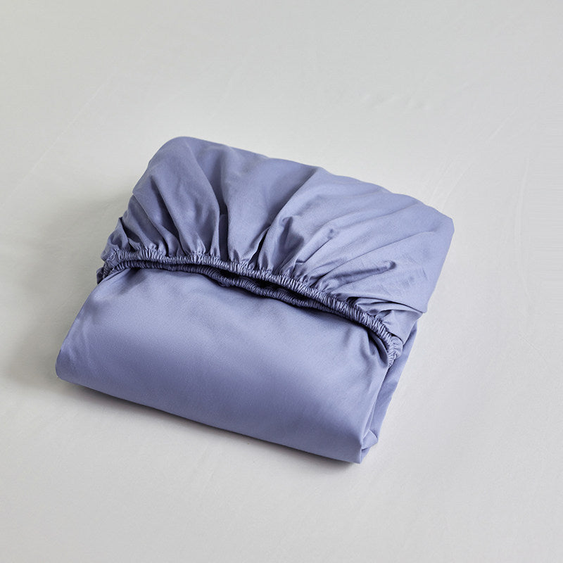 Deep-Pocket Fitted Bed Sheet with All-Around Elastic Cotton-Sateen Fit
