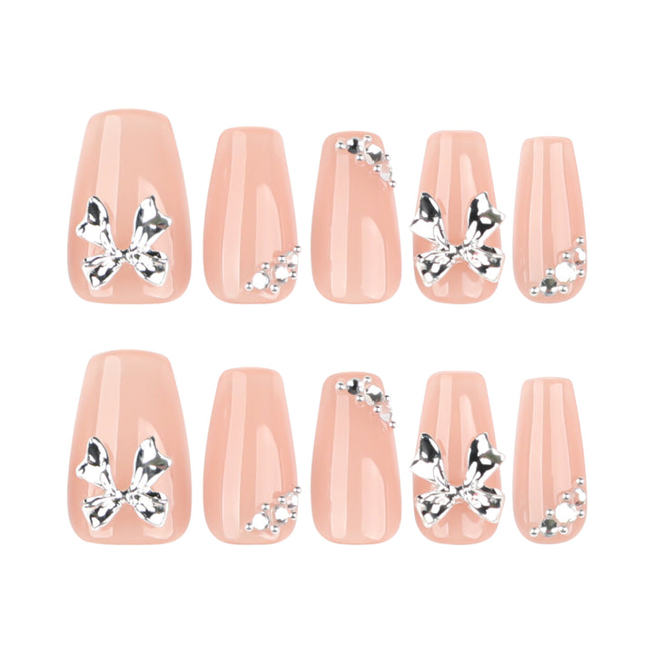 Artful Nail Extensions with Shiny Accents Stornfield