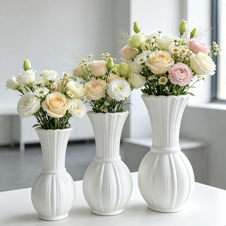 Elegant Ribbed Flower Vase Stornfeild
