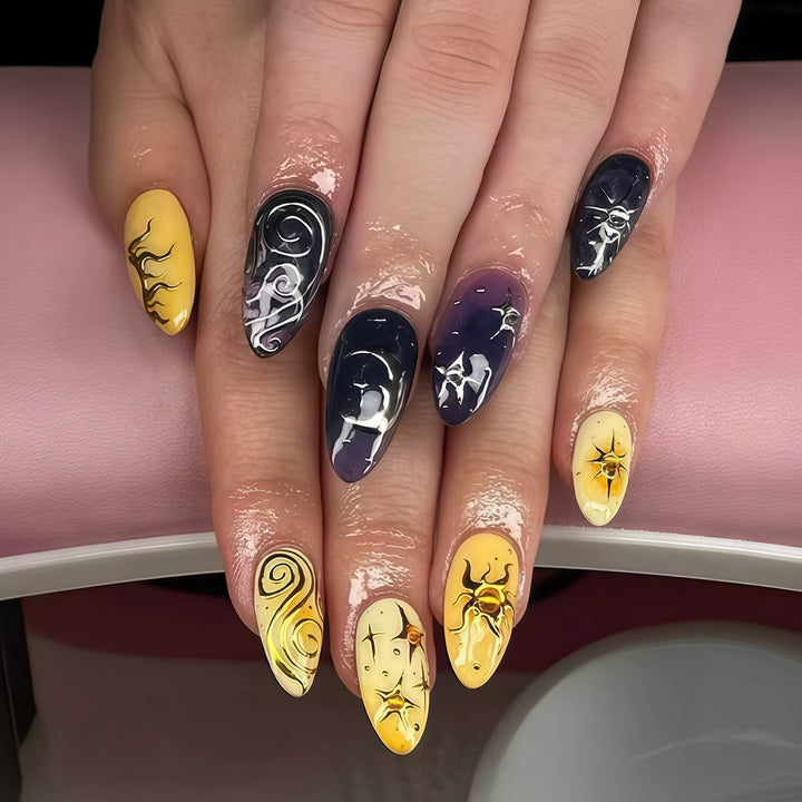 Artistic Abstract Nail Art Extensions Stornfield