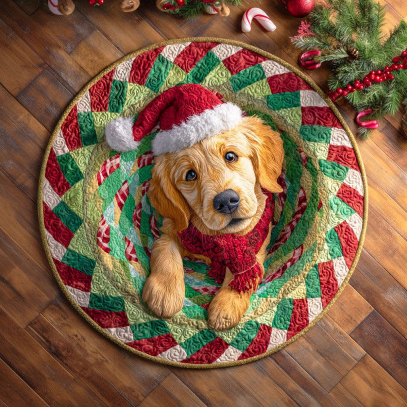 Round Decorative Garden Scene Area Rug