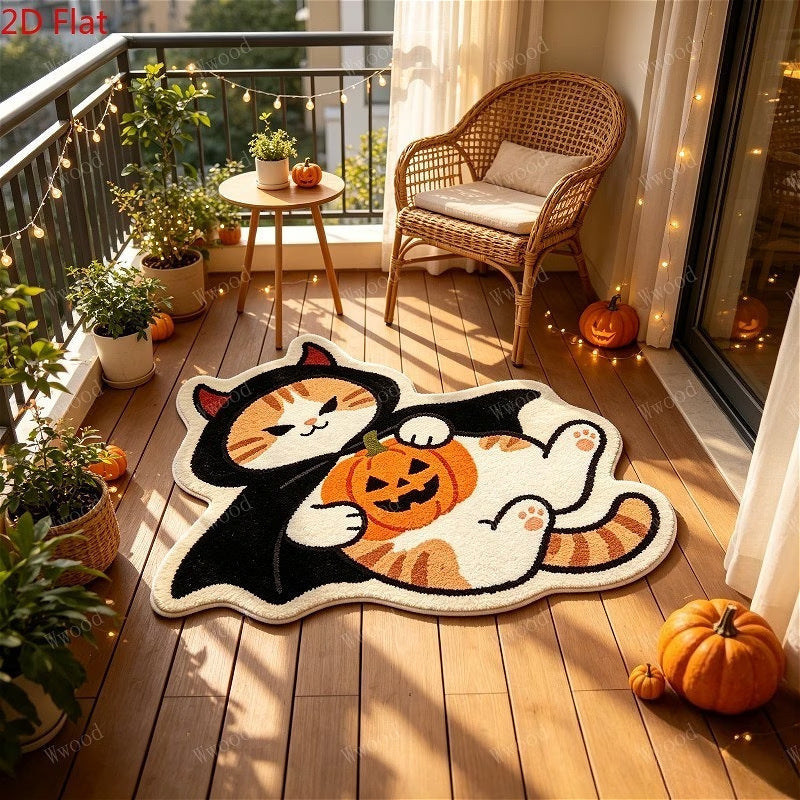 Cat-Themed Decorative Area Mat