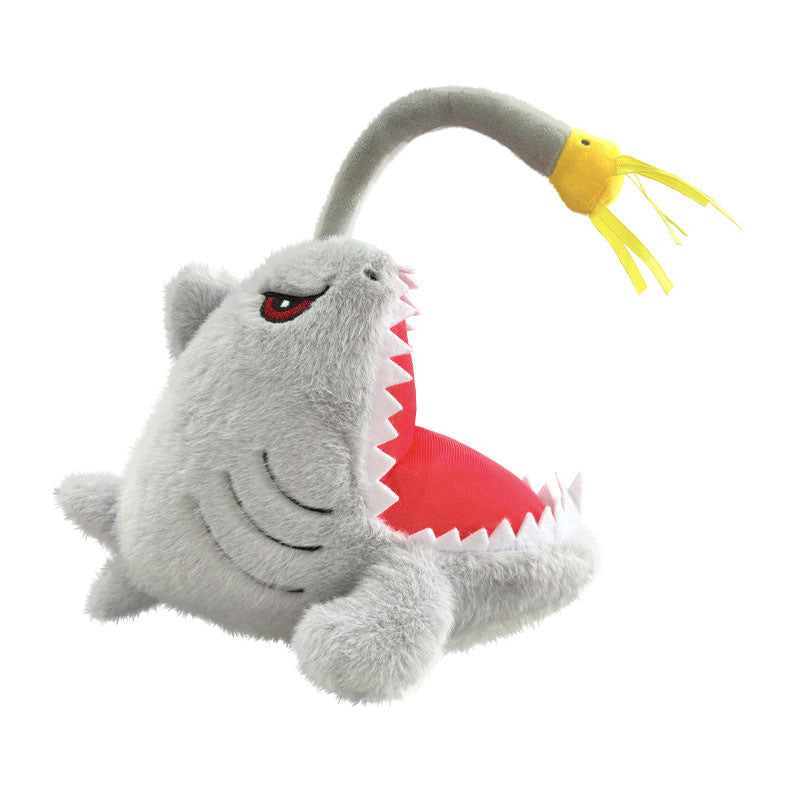 Plush Shark Toy with Dangling Angler Lure and Soft Embroidered Teeth Stornfield