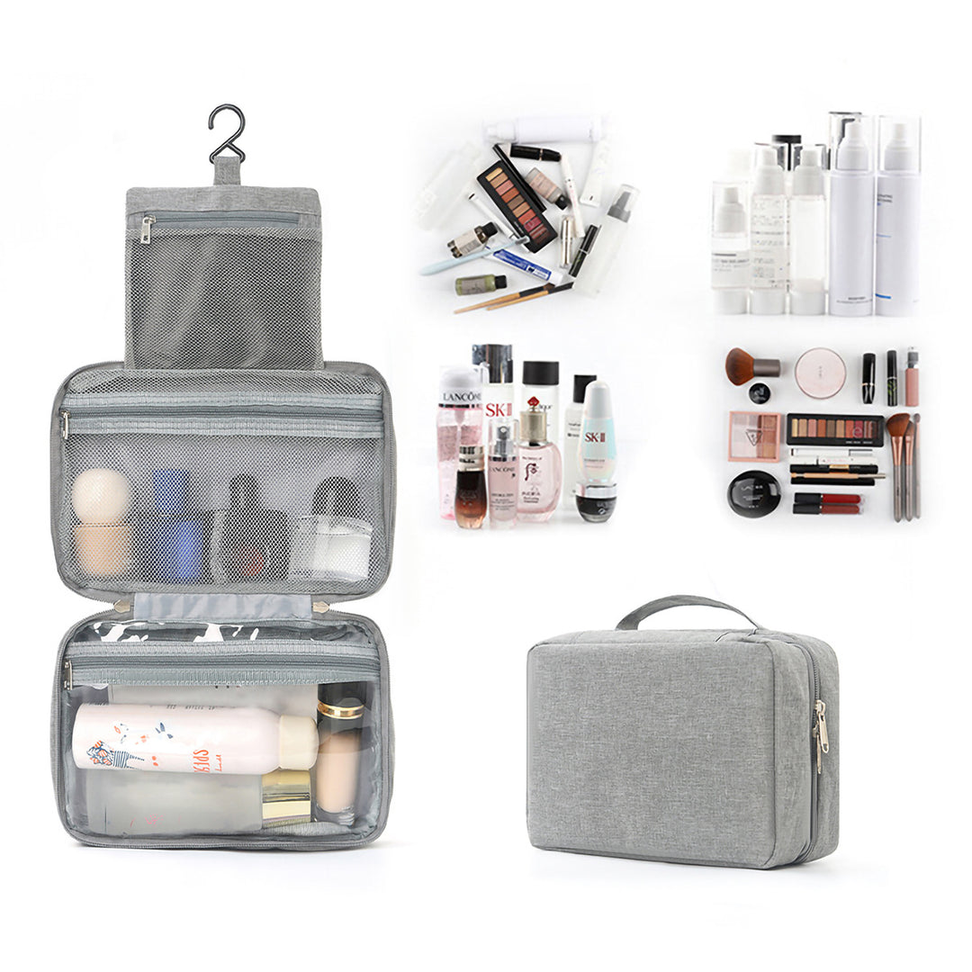 Travel toiletry bag with hooks and multiple compartments Stornfield