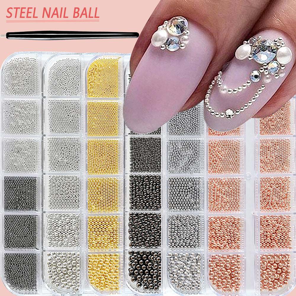 Decorative Nail Art Beads Set