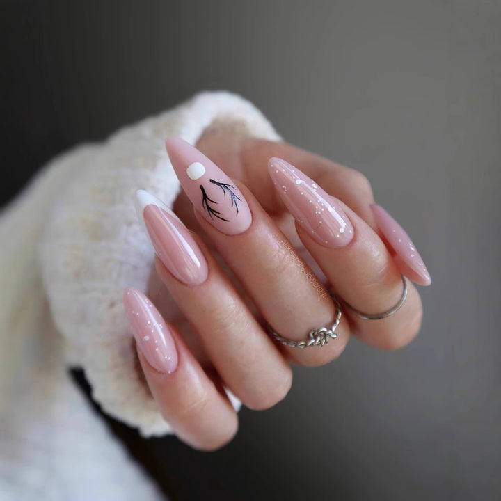 Artistic Winter-Themed Nail Art Stornfield