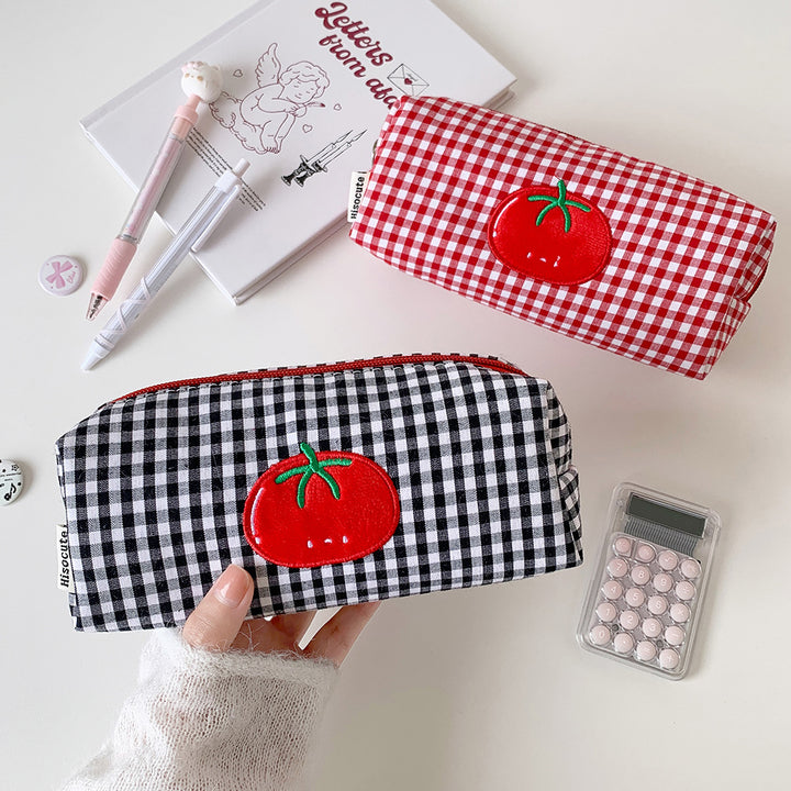 Cute Gingham Checkered Pencil Case Stornfield