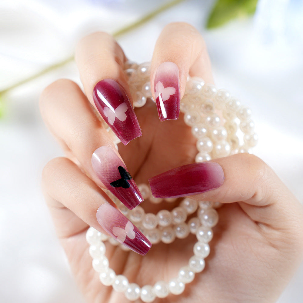 Heart-Patterned Press-On Nail Art Set Stornfield